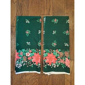Vtg Joan Kessler Concord Fabrics Christmas Fabric Cotton  2 Pcs, 59x98, …